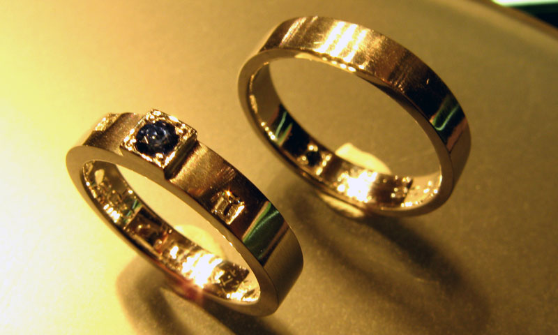鍛造で作った結婚指輪