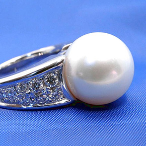 11.5mmの南洋真珠の指輪